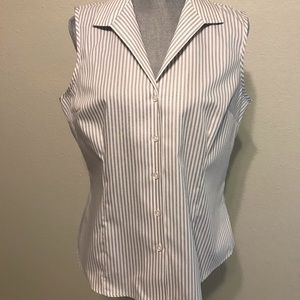 Sleeveless striped blouse; NWT